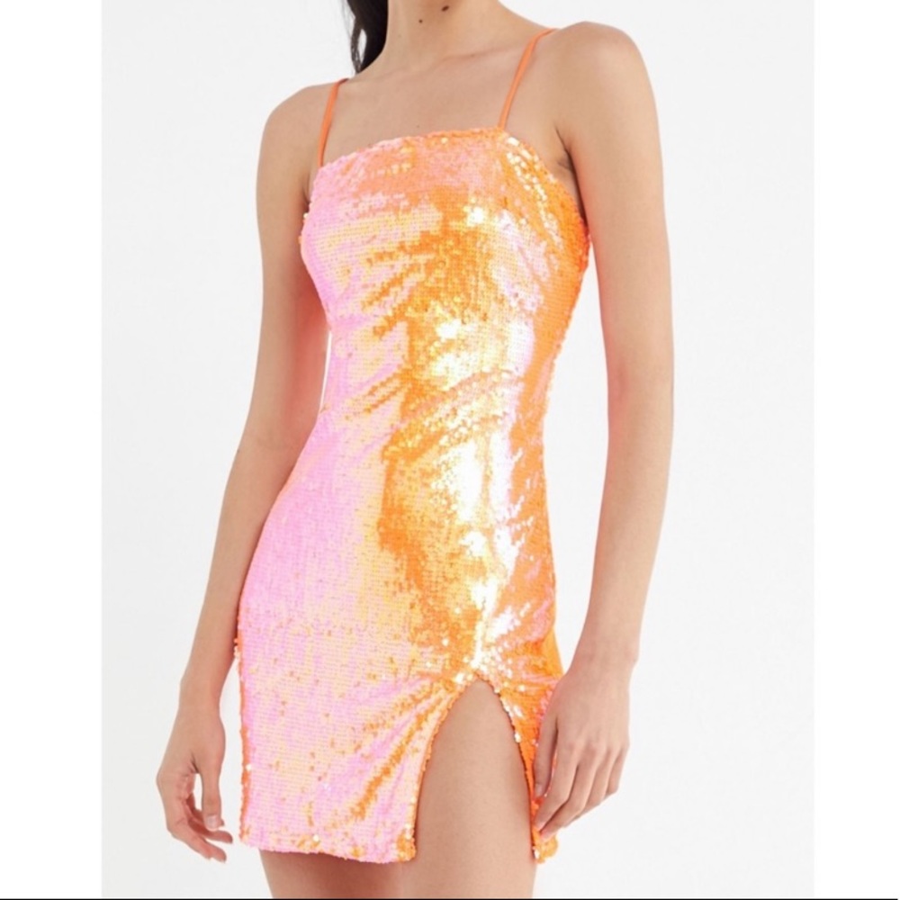 NWT Motel Rocks Lucky Sequin Square Neck MiniDress